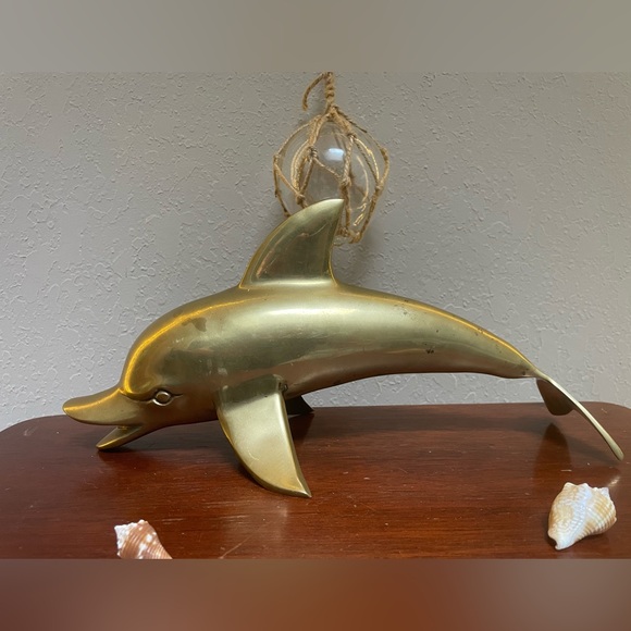 Vintage MCM Large Brass Dolphin - Picture 6 of 11